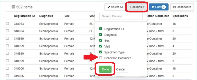 Column selection